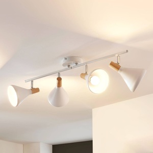 Lampenwelt.com, LED-Deckenlampe Arina in Weiß, 4-flammig, Deckenlampe Arina in Weiß, 4-flammig