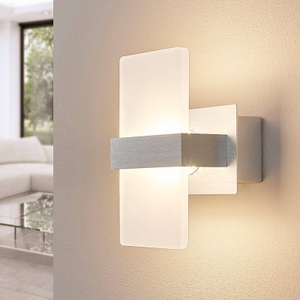 Lampenwelt.com, LED-Wandleuchte Yorick m. weißer Kunststoffblende, LED-Wandleuchte Yorick m. weißer Kunststoffblende