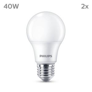 Philips, Philips LED-Lampe E27 4,9W 470lm 2.700K matt 2er, Philips LED-Lampe E27 4,9W 470lm 2.700K matt 2er