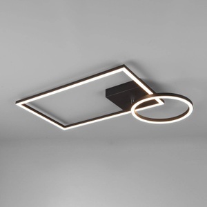 Reality Leuchten, LED-Deckenleuchte Verso, dimmbar, 3.000 K, schwarz, LED-Deckenleuchte Verso, dimmbar, 3.000 K, schwarz