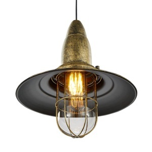 Trio Lighting, Küchen-Pendelleuchte Fisherman, altmessing, Trio Leuchten HÄNGELEUCHTE 32/150 cm , 304500104 Fisherman , Messingfarben , Metall , 150 cm , 004102039101