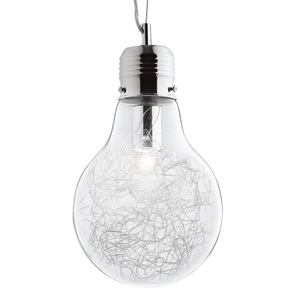 Ideallux, Luce Max - Hängelampe in Glühlampenform, Luce Max - Hängelampe in Glühlampenform