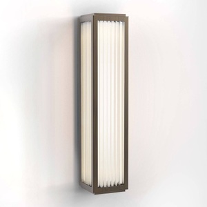Astro, Astro Boston 370 LED-Wandlampe fürs Bad, bronze, Wandleuchte Boston LED glas metall / Glaslamellen - H 37 cm - Astro Lighting metall en glas