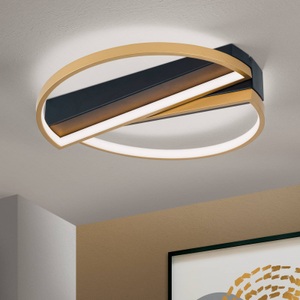 Orion, LED-Deckenlampe Olga, schwarz/gold, LED-Deckenlampe Olga, schwarz/gold