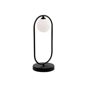 Homemania, Homemania - Tischlampe Schwarz Fancy - 1 x G9, Max 25W, Tischleuchte Fancy mit Glasschirm, schwarz