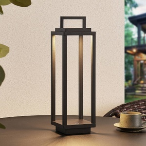 LUCANDE, Lucande Mirina LED-Außenlaterne, USB, schwarz, Lucande LED-Außenleuchte Mirina, schwarz, Akku, Touchdimmer