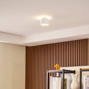 LINDBY, Lindby Nivoria LED-Strahler, Ø 11 cm, sandweiß, Lindby LED-Strahler Nivoria, 11 x 8,8 cm, sandweiß, Alu