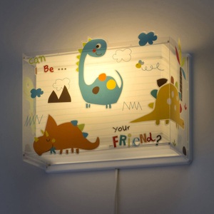 Dalber, Kinder-Wandleuchte Dinos mit Stecker, Dalber LED Wandleuchte »Dinos«