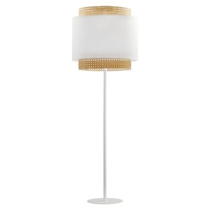 EULUNA, Stehleuchte Boho, weiß/Rattan, 
