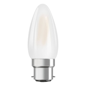 Osram, OSRAM LED-Kerze B22d Classic 827 4W matt, Osram LED B22D Kerze Fadenlampe Matt 4W 470lm - 827 Extra Warmweiß | Ersatz für 40W