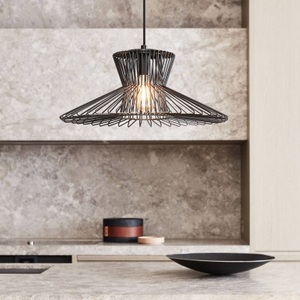 BEACON LIGHTING, Pendellampe Pheonix Flair mit Käfigschirm Ø 50 cm, Beacon Hängelampe Pheonix Flair schwarz, Metall, Ø 50 cm