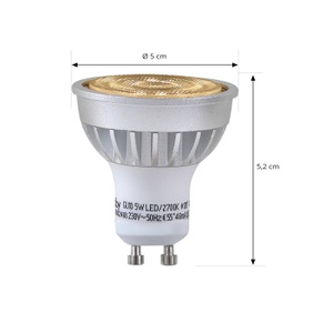 LINDBY, GU10 5W 830 LED-Reflektor 55° 2.700K, 