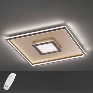 FISCHER & HONSEL, LED-Deckenleuchte Bug quadratisch, rost 60x60cm, XXXLutz LED-DECKENLEUCHTE 45 W , 20642 Bug , Goldfarben, Rostfarben , Metall , 60x60x7.5 cm , 003151064005