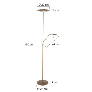 Steinhauer, LED-Deckenfluter Zodiac mit LED-Leselicht, bronze, LED-Deckenfluter Zodiac mit LED-Leselicht, bronze