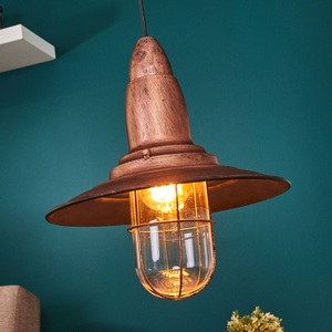 Trio Lighting, Fisherman - Pendelleuchte mit antikem Kupferfinish, Trio Leuchten HÄNGELEUCHTE 32/150 cm , 304500162 , Kupferfarben , Metall , 150 cm , 004102039103