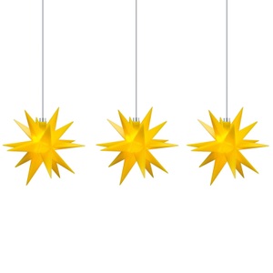 Deco Trend, Lichterkette Stern innen, 18-Zacker, 3-flg., gelb, Lichterkette Stern innen, 18-Zacker, 3-flg., gelb