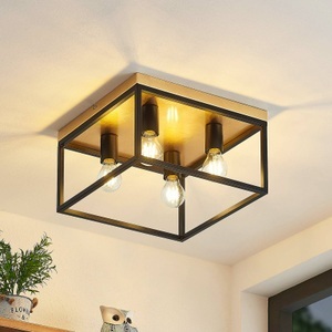 LINDBY, Lindby Miravi Deckenlampe, Goldfolie, vierflammig, Lindby Miravi Deckenlampe, Goldfolie, vierflammig