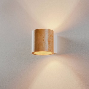 SOLLUX, Wandleuchte Ara als Zylinder aus Holz, Wandleuchte Ara als Zylinder aus Holz