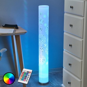 Lampenwelt.com, Dekorative LED-Stehlampe Mirella, RGB mit Fernbed., 