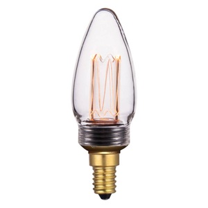 Freelight, LED-Kerzenlampe E14 2W Filament, dimmbar, klar, 