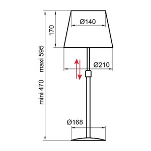 Aluminor, Aluminor Store Tischlampe, schwarz/weiß, Aluminor Store Tischlampe, schwarz/weiß