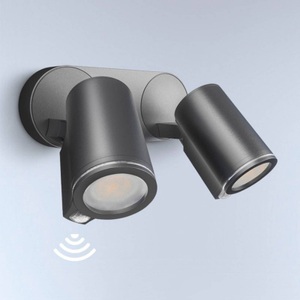 Steinel, STEINEL Spot Duo Sensor LED-Strahler zweiflammig, Steinel LED Strahler Spot DUO S Doppelstrahler mit Bewegungsmelder 14,95 W 1024 lm Flutlicht schwenkbar warmweiß