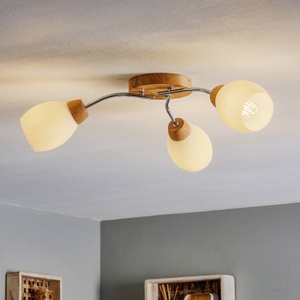 Spot-Light, Dreiflammige Deckenleuchte Santa mit Eichenholz, 