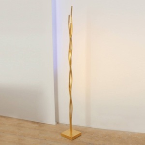 Escale, Escale Silk - LED-Blattgold-Stehlampe mit Dimmer, 