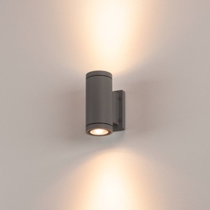Slv, SLV New Myra Wall Up & Down 233115 Außenwandleuchte EEK: abhängig v. Leuchtmittel (A++ - E) Halogen GU10 70 W Anthrazit, SLV Wandlampe Myra, anthrazit, Aluminium, Breite 8 cm