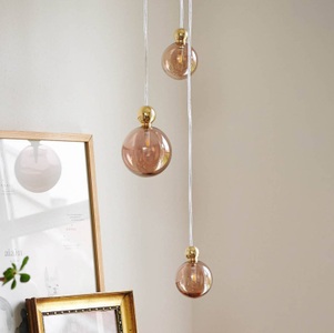 Ebb & Flow, EBB & FLOW Uva M Hängelampe Ball gold gold-rauch, EBB & FLOW Uva M Hängelampe Ball gold gold-rauch