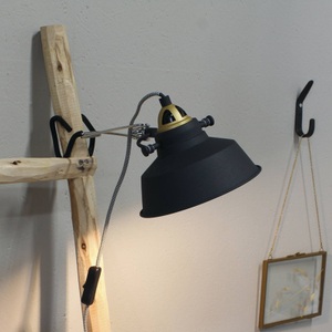 Steinhauer, Wandleuchte Nové mit Stecker, schwarz, Wandleuchte Nové mit Stecker, schwarz