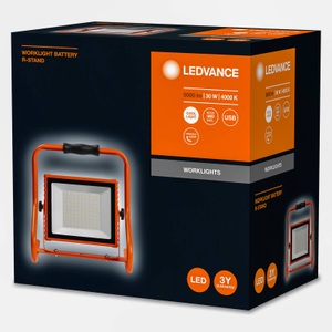 LEDVANCE, LEDVANCE WORKLIGHTS BATTERY 30W LED-Baustrahler 30 W 2400 lm Kaltweiß 4058075576513, LEDVANCE WORKLIGHTS BATTERY 30W LED-Baustrahler 30 W 2400 lm Kaltweiß 4058075576513