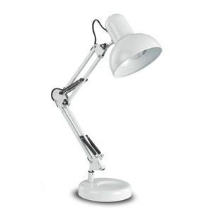 Ideallux, Tischleuchte Kelly mit Gelenkarm, E27, weiß, Tischleuchte Kelly mit Gelenkarm, E27, weiß