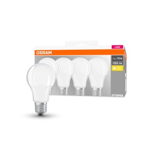 Osram, OSRAM LED EEK A+ (A++ - E) E27 Glühlampenform 11 W = 75 W Warmweiß (Ø x L) 60 mm x 120 mm 4 St., OSRAM LED-Lampe Classic E27 10W 2.700K 1055lm 4er