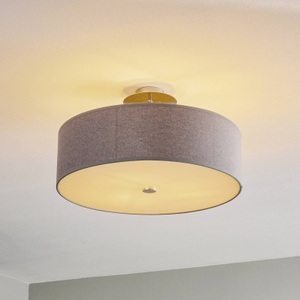 NOWODVORSKI LIGHTING, Deckenleuchte Viviane mit Textilschirm, grau, Deckenleuchte Viviane mit Textilschirm, grau