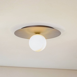 EULUNA, Deckenlampe Solar, schwarz/opal, einflammig, Deckenlampe Solar, schwarz/opal, einflammig