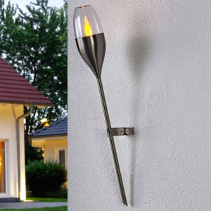 Lampenwelt.com, Solarwandleuchte Jari mit flackernder LED, Solarwandleuchte Jari mit flackernder LED