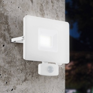 Eglo, LED-Außenstrahler Faedo 3 mit Sensor, weiß, 30W, EGLO Wandstrahler »Strahler FAEDO 3 30«