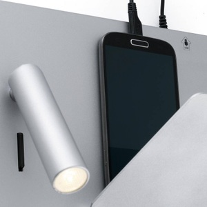 Lorefar (FARO), Kompakte LED-Wandlampe Suau mit USB-Charger, Kompakte LED-Wandlampe Suau mit USB-Charger