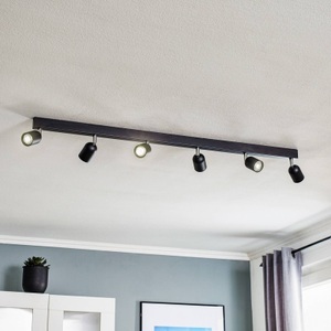 TK LIGHTING, Deckenspot Top, sechsflammig, länglich, schwarz, Deckenspot Top, sechsflammig, länglich, schwarz