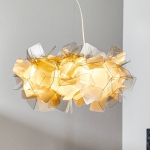 SLAMP, SLAMP - Hängeleuchte CLIZIA - 53cm/53cm, Slamp Clizia - Designer-Pendelleuchte, rauchgrau