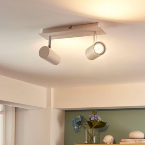 Lampenwelt.com, Iluk - 2-flammiger LED-Strahler für Wand und Decke, Iluk - 2-flammiger Strahler für Wand und Decke