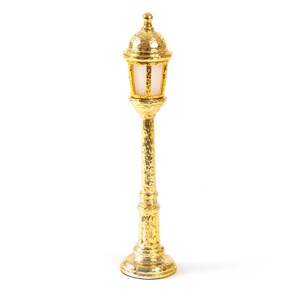 Seletti, Street Lamp Outdoor Lampe ohne Kabel / H 42 cm - USB Aufladung - Seletti gold en plastikmaterial, Kabellose, wiederaufladbare Außenlampe Street Lamp Outdoor plastikmaterial gold / H 42 cm - USB Aufladung - Seletti gold en plastikmaterial