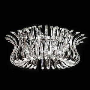 Mettallux, Glas-Deckenleuchte Wave mit 65 cm Durchmesser, Glas-Deckenleuchte Wave mit 65 cm Durchmesser