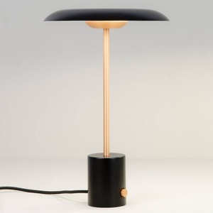 Lorefar (FARO), LED-Tischleuchte Hoshi mit Dimmer, schwarz-kupfer, LED-Tischleuchte Hoshi mit Dimmer, schwarz-kupfer