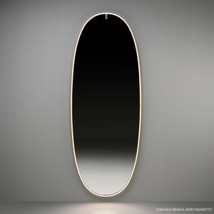 Flos, La Plus Belle Spiegel leuchtend LED / By Starck - H 205 cm - Flos metall en metall, Spiegel leuchtend La Plus Belle metall LED / By Starck - H 205 cm - Flos metall en metall