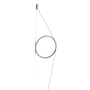 Flos, Flos - Wandleuchte WIRERING - Kunststoff - weiss/chromfarbig - 208 cm, Wandleuchte Wirering metall weiß schwarz / LED - H 208 cm - Flos schwarz en metall