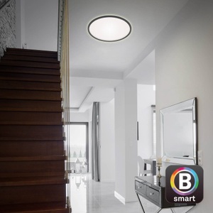 Briloner, LED-Deckenlampe Slim, smart, dimmbar, CCT, rund, Briloner Led-paneel , 7059-015 CCT B Smart , 2.5 cm , Smartphone-Steuerung, Timerfunktion, Farbtemperaturwechsler , 004385037801