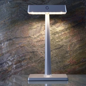 Deko-Light, LED-Tischleuchte Algieba, akkubetrieben, grau, LED-Tischleuchte Algieba, akkubetrieben, grau