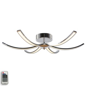 Lis Poland, LED-Deckenleuchte Largo 91 cm 6-flg. chrom, LED-Deckenleuchte Umbra 6-flammig 91cm chrom